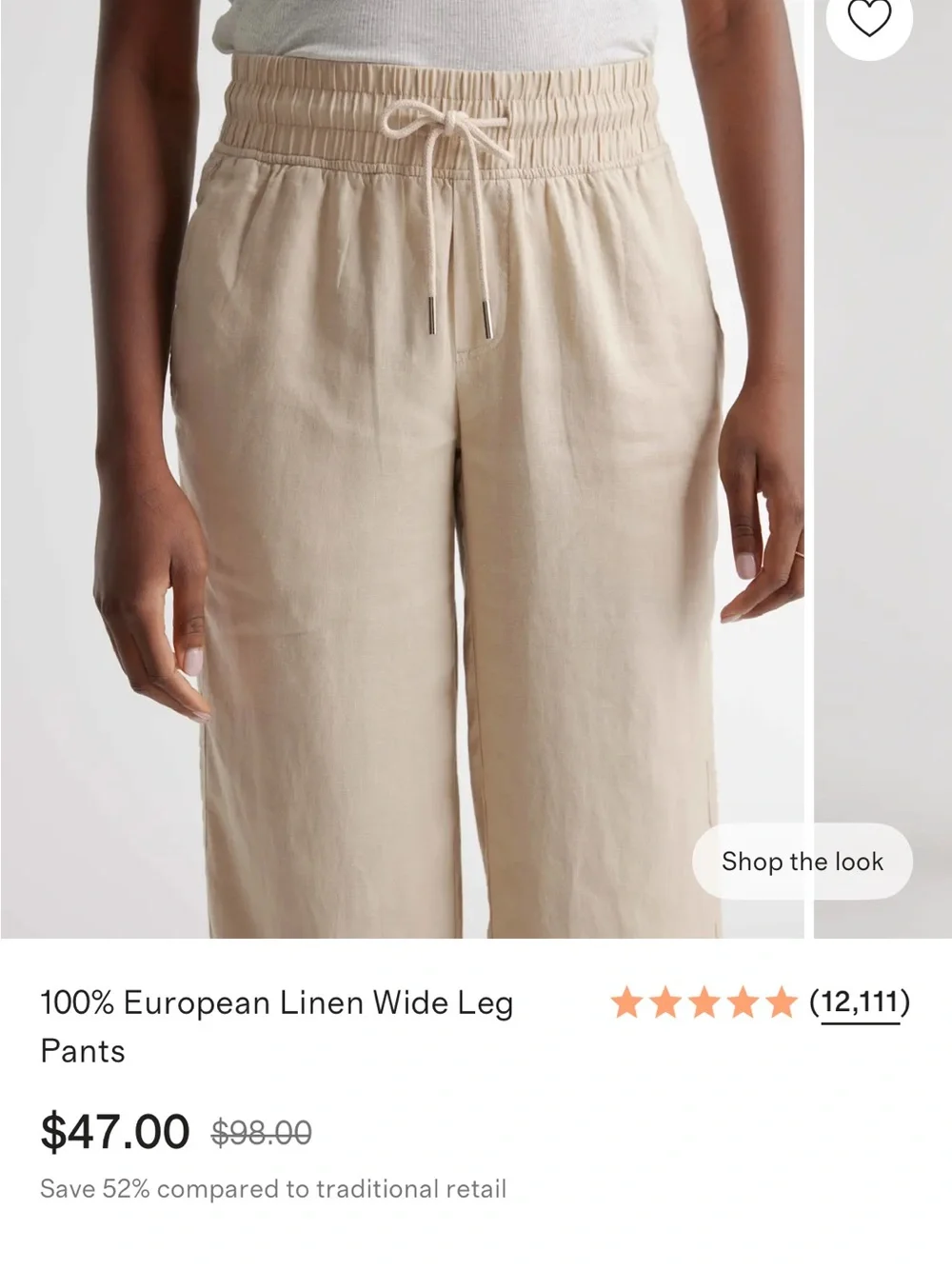 100% European Linen Pants
